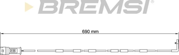 Bremsi WI0524 - Senzor de avertizare,uzura placute de frana aaoparts.ro