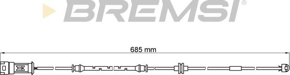 Bremsi WI0604 - Senzor de avertizare,uzura placute de frana aaoparts.ro
