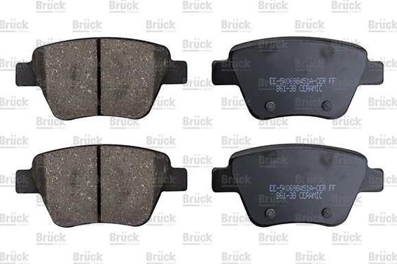 BRÜCK GERMANY EE-5K0698451A-CER - Set placute frana,frana disc aaoparts.ro