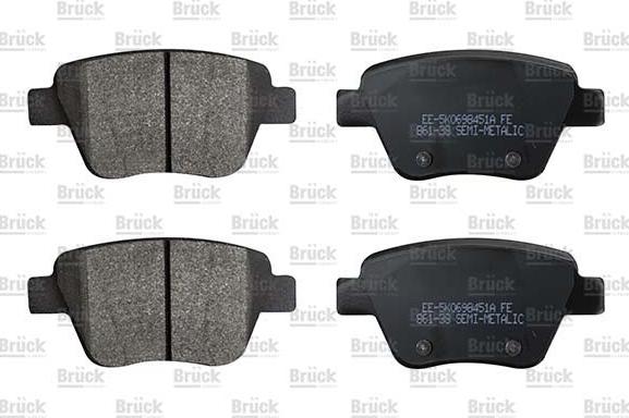BRÜCK GERMANY EE-5K0698451A - Set placute frana,frana disc aaoparts.ro