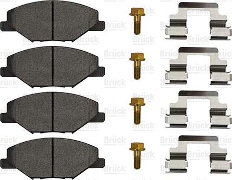 BRÜCK GERMANY EE-6RU698151A - Set placute frana,frana disc aaoparts.ro