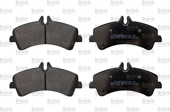 BRÜCK GERMANY EE-8432D1318 - Set placute frana,frana disc aaoparts.ro