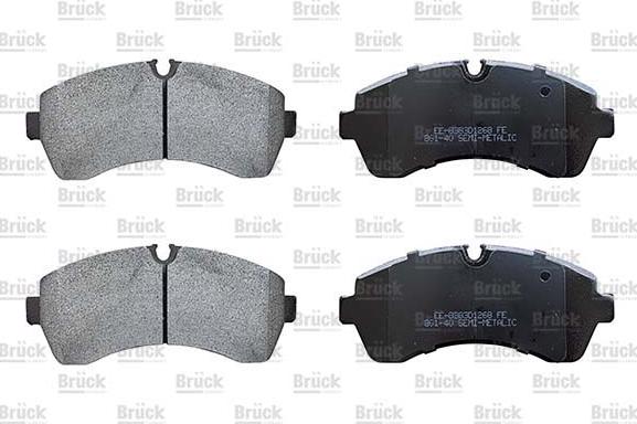 BRÜCK GERMANY EE-8383D1268 - Set placute frana,frana disc aaoparts.ro
