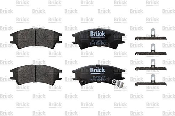 BRÜCK GERMANY EE-8258D1148 - Set placute frana,frana disc aaoparts.ro