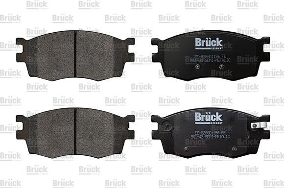 BRÜCK GERMANY EE-8266D1156 - Set placute frana,frana disc aaoparts.ro
