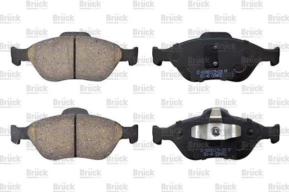 BRÜCK GERMANY EE-8289D1175-CER - Set placute frana,frana disc aaoparts.ro