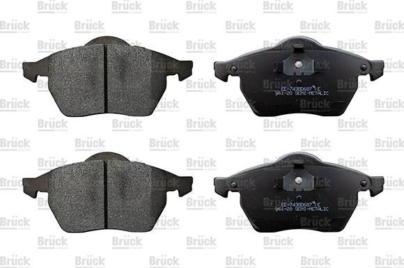 BRÜCK GERMANY EE-7438D687 - Set placute frana,frana disc aaoparts.ro