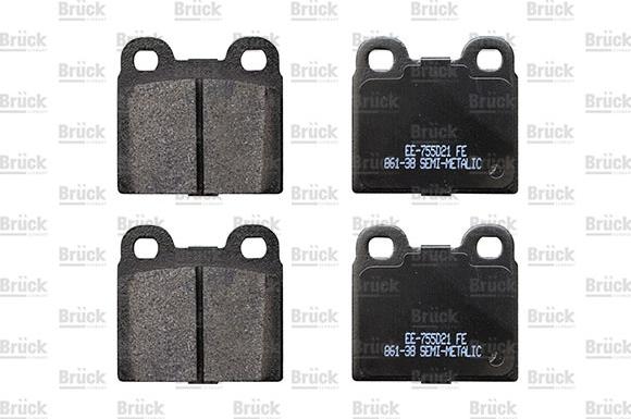 BRÜCK GERMANY EE-755D21 - Set placute frana,frana disc aaoparts.ro