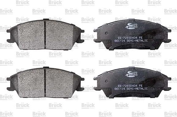 BRÜCK GERMANY EE-7293D404 - Set placute frana,frana disc aaoparts.ro