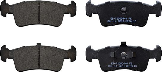 BRÜCK GERMANY EE-7250D444 - Set placute frana,frana disc aaoparts.ro