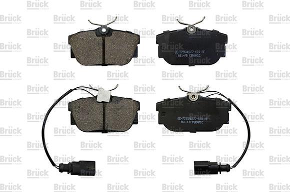 BRÜCK GERMANY EE-7755AD877-CER - Set placute frana,frana disc aaoparts.ro