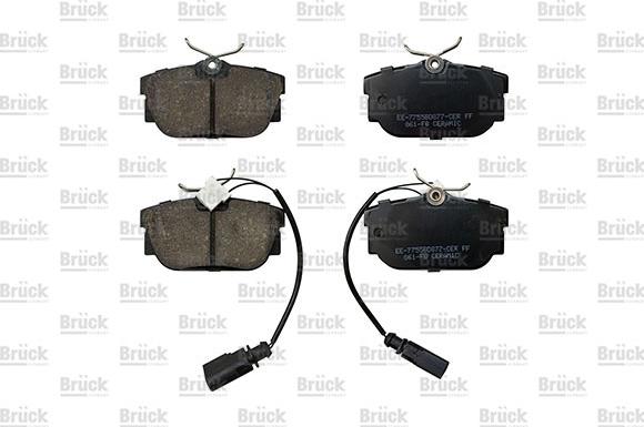 BRÜCK GERMANY EE-7755BD877-CER - Set placute frana,frana disc aaoparts.ro