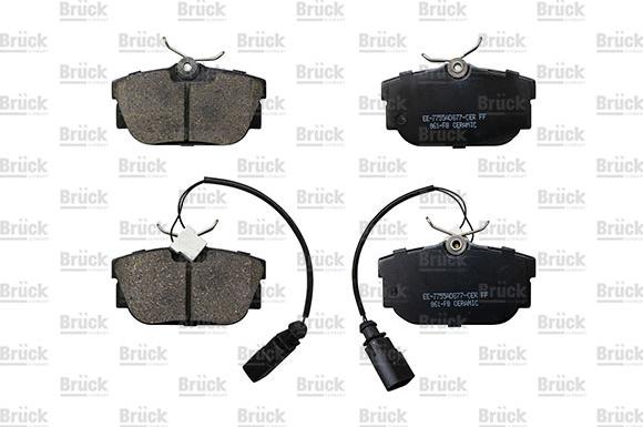 BRÜCK GERMANY EE-7755D877 - Set placute frana,frana disc aaoparts.ro