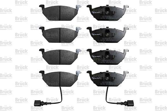 BRÜCK GERMANY EE-7709D768 - Set placute frana,frana disc aaoparts.ro