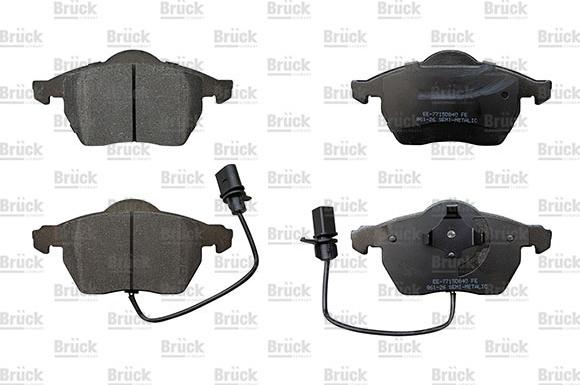 BRÜCK GERMANY EE-7715D840 - Set placute frana,frana disc aaoparts.ro