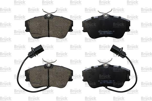 BRÜCK GERMANY EE-7729D852-CER - Set placute frana,frana disc aaoparts.ro