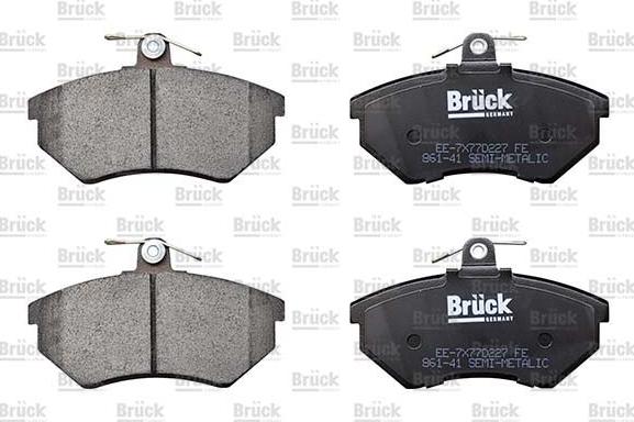 BRÜCK GERMANY EE-7X77D227 - Set placute frana,frana disc aaoparts.ro
