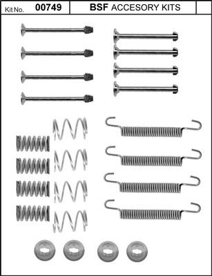 BSF 00749 - Set accesorii, saboti frana parcare aaoparts.ro
