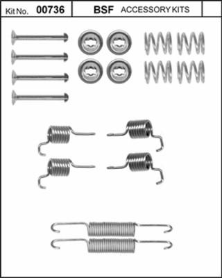 BSF 00736 - Set accesorii, saboti frana parcare aaoparts.ro