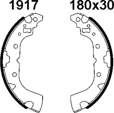 BSF 01917 - Set saboti frana aaoparts.ro