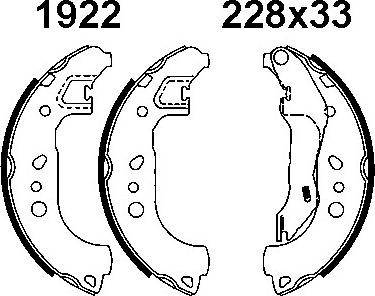 BSF 01922 - Set saboti frana aaoparts.ro