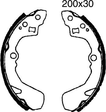 BSF 01597 - Set saboti frana aaoparts.ro