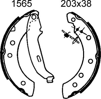 BSF 01565 - Set saboti frana aaoparts.ro