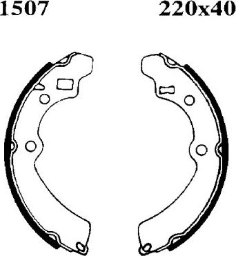 BSF 01507 - Set saboti frana aaoparts.ro