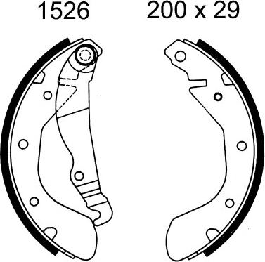 BSF 01526 - Set saboti frana aaoparts.ro