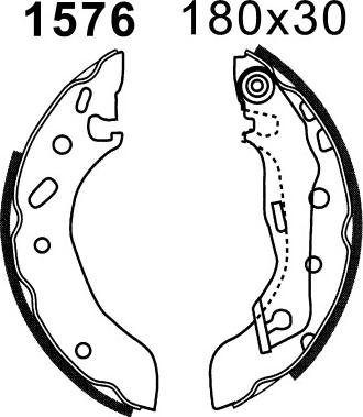 BSF 01576 - Set saboti frana aaoparts.ro