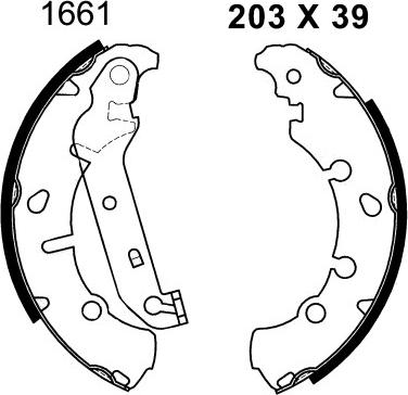 BSF 01661 - Set saboti frana aaoparts.ro