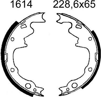 BSF 06385 - Set saboti frana aaoparts.ro