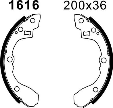 BSF 6481 - Set saboti frana aaoparts.ro