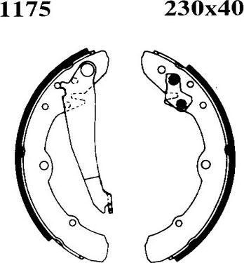 BSF 01175 - Set saboti frana aaoparts.ro