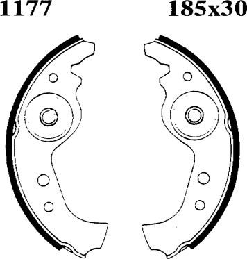 BSF 6070 - Set saboti frana aaoparts.ro