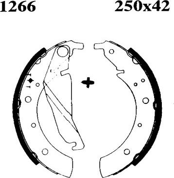 BSF 01266 - Set saboti frana aaoparts.ro