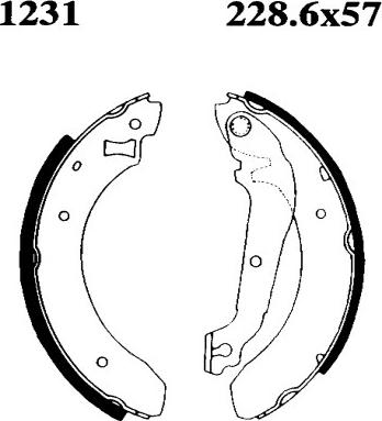 BSF 01231 - Set saboti frana aaoparts.ro