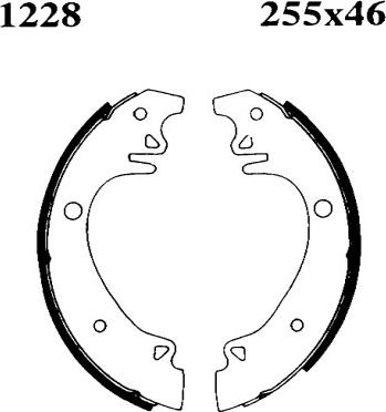 BSF 01228 - Set saboti frana aaoparts.ro