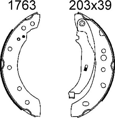BSF 07486 - Set saboti frana aaoparts.ro