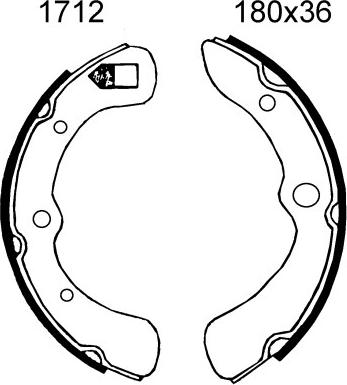 BSF 01712 - Set saboti frana aaoparts.ro