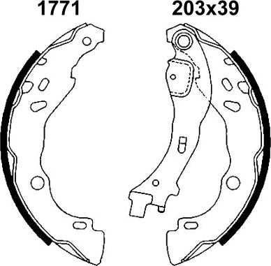 BSF 01771 - Set saboti frana aaoparts.ro