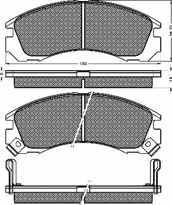BSF 10115 - Set placute frana,frana disc aaoparts.ro