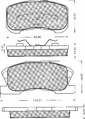 BSF 10814 - Set placute frana,frana disc aaoparts.ro
