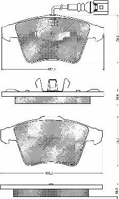 BSF 10737 - Set placute frana,frana disc aaoparts.ro