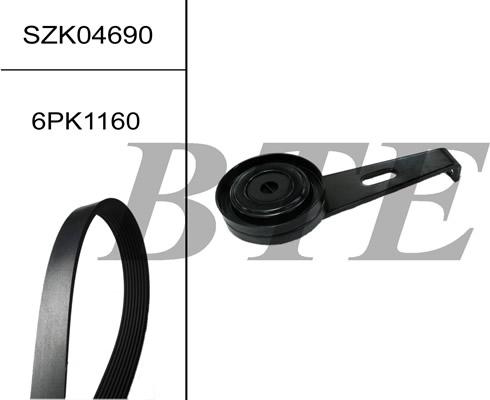 BTE SZK04690 - Set curea transmisie cu caneluri aaoparts.ro