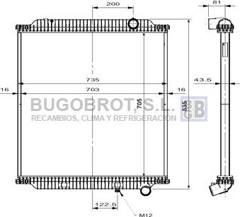 BUGOBROT 40-VO0001 - Radiator, racire motor aaoparts.ro