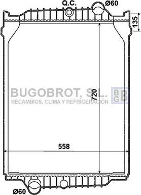 BUGOBROT 40-VO0002 - Radiator, racire motor aaoparts.ro