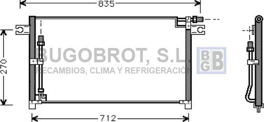 BUGOBROT 62-DN5185 - Condensator, climatizare aaoparts.ro