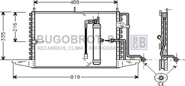 BUGOBROT 62-FD5126 - Condensator, climatizare aaoparts.ro