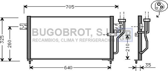 BUGOBROT 62-MT5105 - Condensator, climatizare aaoparts.ro